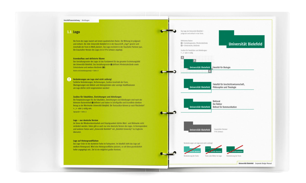 Universität Bielefeld Corporate Design