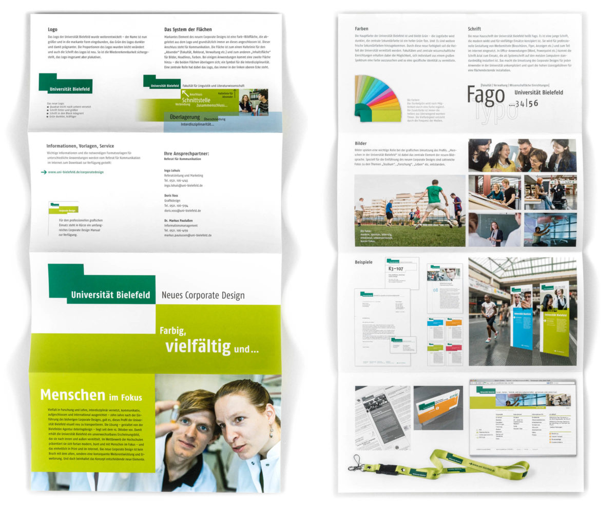 Universität Bielefeld Corporate Design Leporello