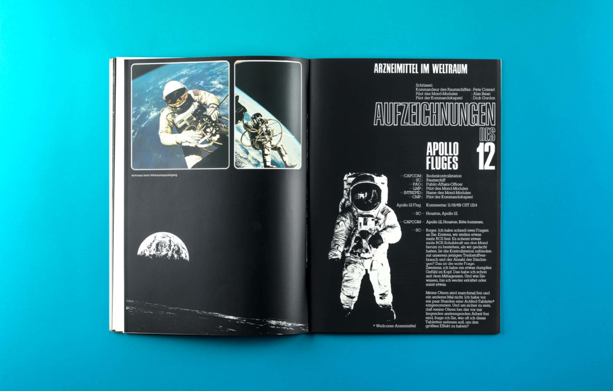 Arzneimittel im Weltraum, Editorial Design Historisch, 1972