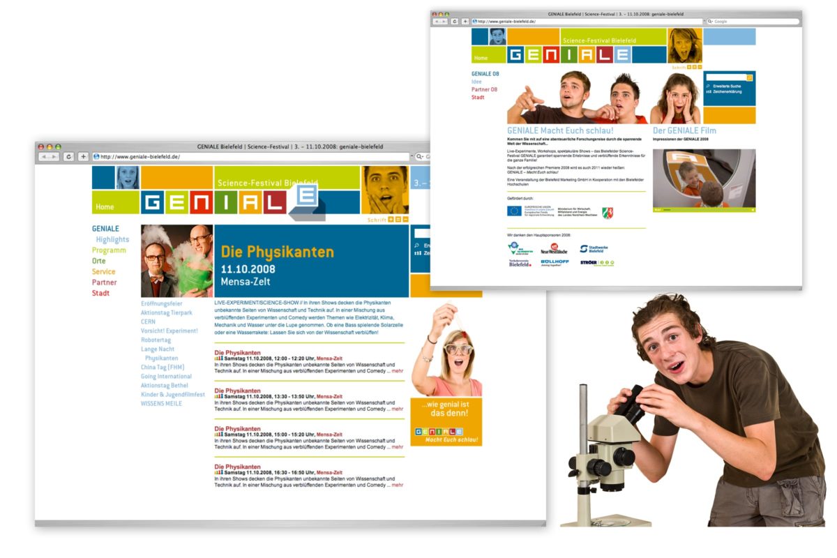 GENIALE Bielefeld Webseite