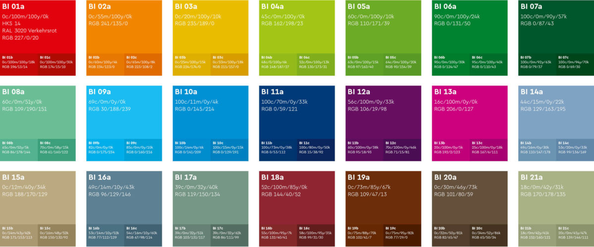 Stadt Bielefeld Corporate Design Farbe