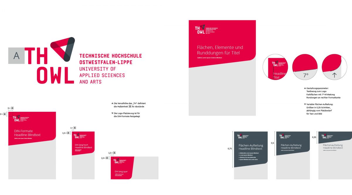 Die Platzierung des Logos sowie die Gestaltungsparameter sind für alle Medien definiert. Somit ist eine hohe Wiedererkennbarkeit gewährleistet.